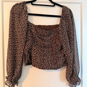 Elegant Floral Print Women's Blouse